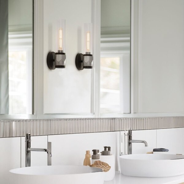 Hinkley HK-ELLISON1-BK-BN -Lampada da bagno ELLISON 1xE27/40W/230V IP44 nera