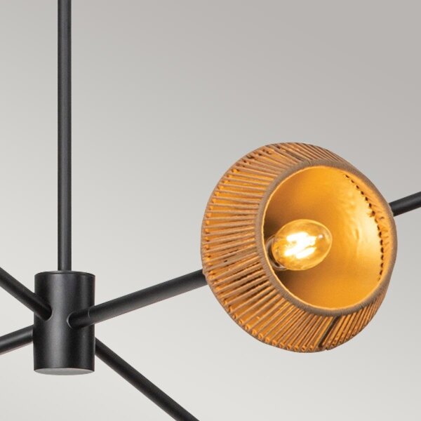 Alora Mood ALM-DAPHNE6-MB - Lampadario a stelo DAPHNE 6xE14/40W/230V