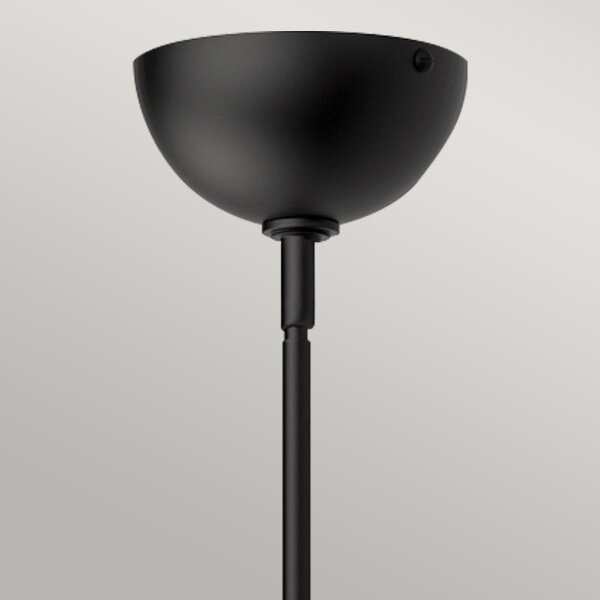 Alora Mood ALM-JUDE-P-MB-CL - Lampadario con asta JUDE 1xE27/60W/230V nero