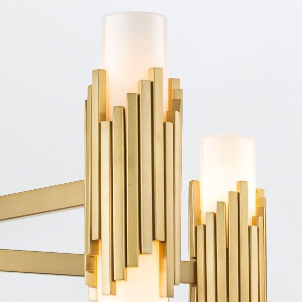 Elstead MARVELE10-AB-OPAL - Lampadario su asta MARVELE 10xE14/40W/230V oro
