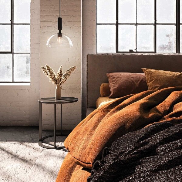 Alora Mood ALM-JUDE-P-MB-CL - Lampadario con asta JUDE 1xE27/60W/230V nero