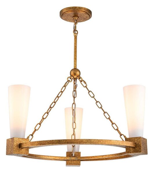 Elstead KRISTY3-DG-OPAL - Lampadario a stelo KRISTY 3xE27/40W/230V finitura rame