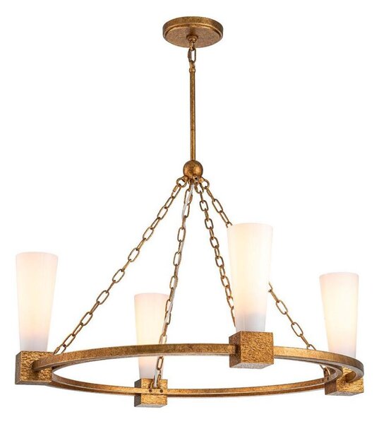 Elstead KRISTY4-DG-OPAL - Lampadario a stelo KRISTY 4xE27/40W/230V rame