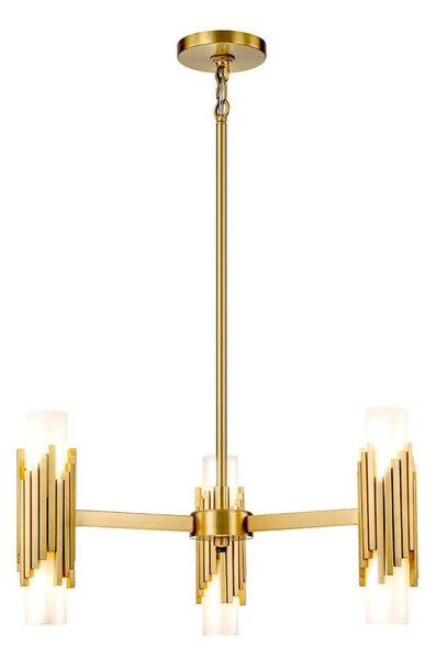 Elstead MARVELE6-AB-OPAL - Lampadario a stelo MARVELE 6xE14/40W/230V dorato
