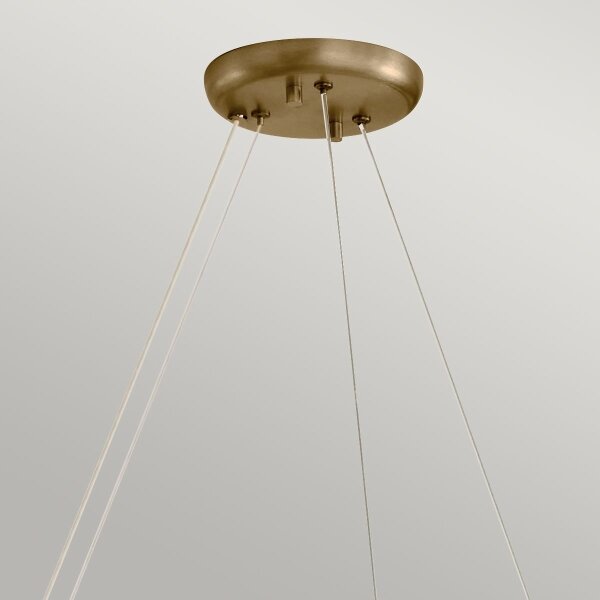 Kichler KL-PALTA9-CPZ - Lampadario a sospensione su cavo PALTA 9xE14/40W/230V, finitura oro