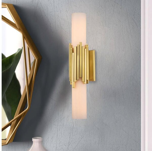 Elstead MARVELE-2WB-AB-OPAL - Lampada da bagno LED MARVELE 2xG9/4W/230V IP44