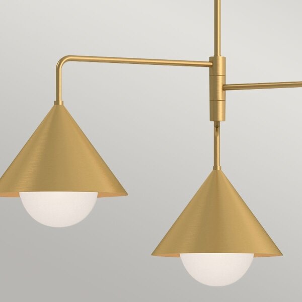 Alora Mood ALM-REMYCK3-GD - Lampadario su asta REMYCK 3xE27/60W/230V dorato