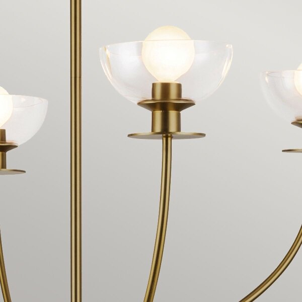 Alora Mood ALM-SYLVIA4-BG-CL - Lampadario a stelo SYLVIA 4xE14/40W/230V dorato