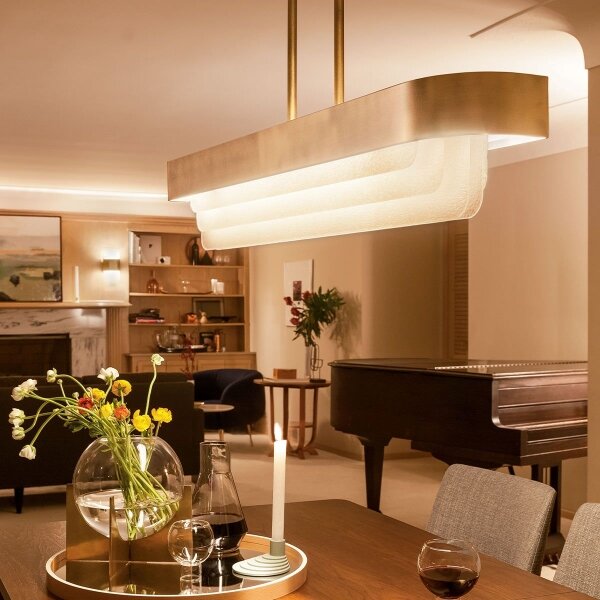 Kichler KL-SERENE-LED-LP-92-NBR - Lampadario LED su asta SERENE LED/40W/230V oro