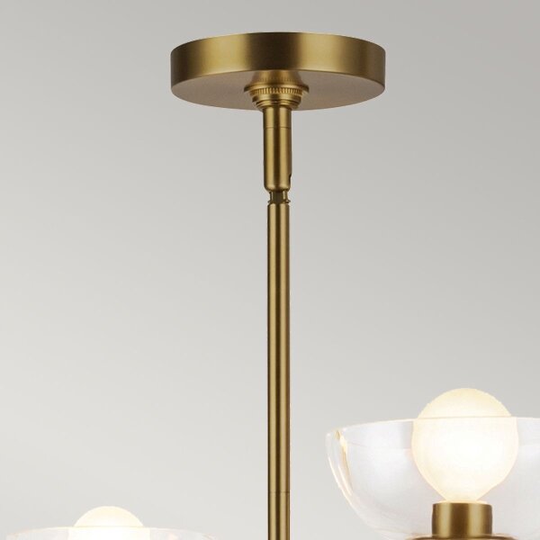 Alora Mood ALM-SYLVIA4-BG-CL - Lampadario a stelo SYLVIA 4xE14/40W/230V dorato