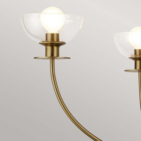 Alora Mood ALM-SYLVIA4-BG-CL - Lampadario a stelo SYLVIA 4xE14/40W/230V dorato