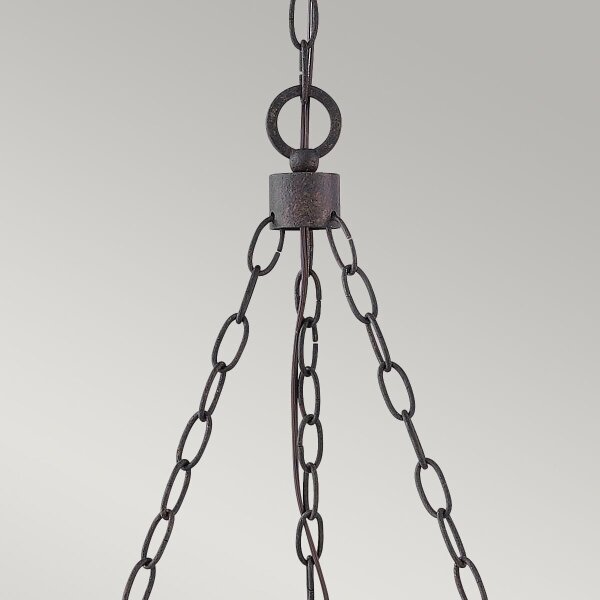 Hinkley HK-SAWYER6-SQ - Lampadario a sospensione con catena SAWYER 6xE14/40W/230V marrone