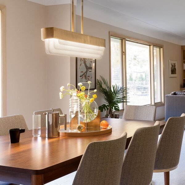 Kichler KL-SERENE-LED-LP-92-NBR - Lampadario LED su asta SERENE LED/40W/230V oro