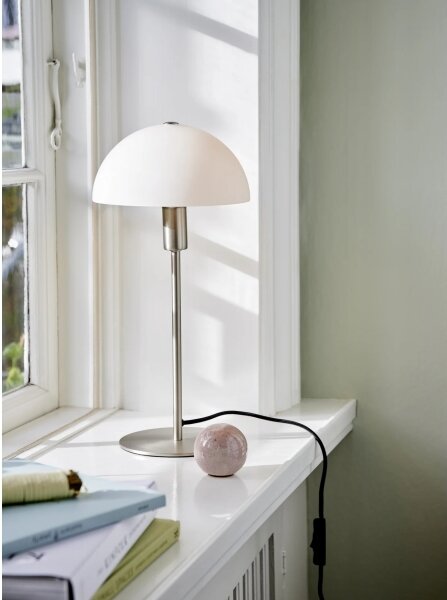 Nordlux - Lampada da tavolo ELLEN 1xE14/40W/230V cromo opaco/bianco