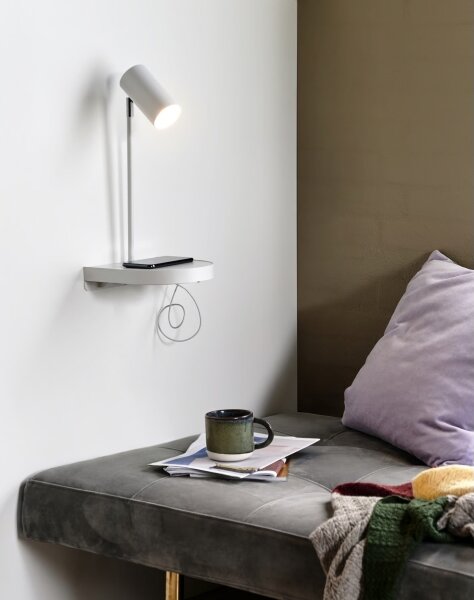 Nordlux - Applique da parete con mensola CODY 1xGU10/15W/230V bianca