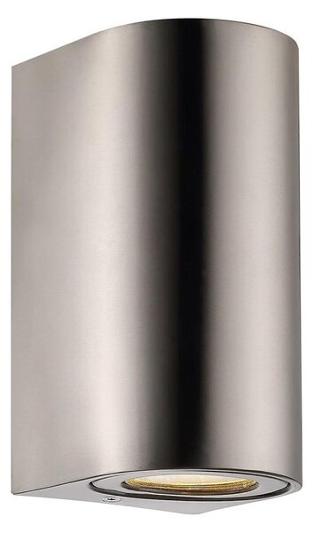 Nordlux - Applique da esterno CANTO 2xGU10/28W/230V IP44 acciaio inox