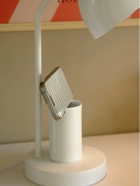Nordlux - Lampada da tavolo DEVONE 1xE27/15W/230V bianca