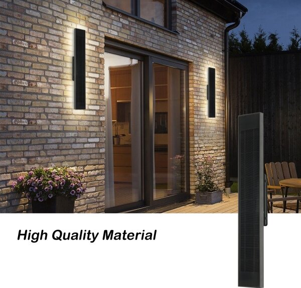 Brilagi - Applique solare a LED SUN, 4 W, 230 V, 60 cm, 4000 mAh, IP44