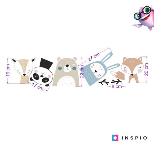 Animaletti - adesivi in tessuto per la camera dei bambini