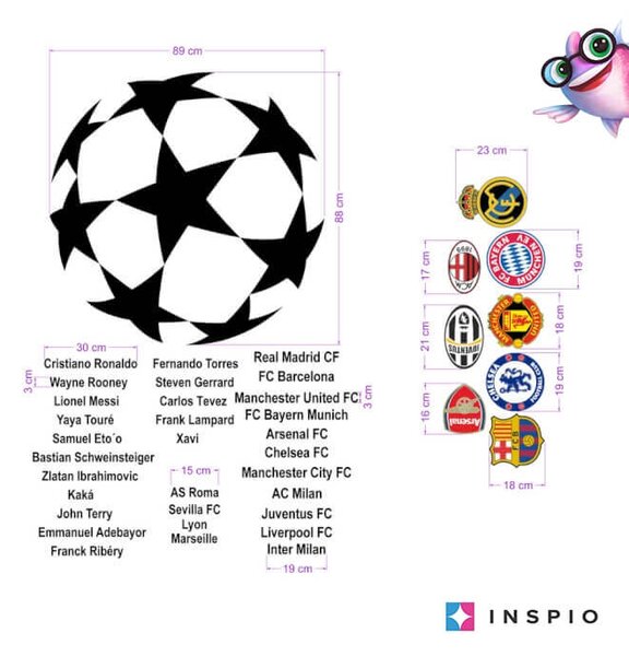 Adesivo murale - Futbal world
