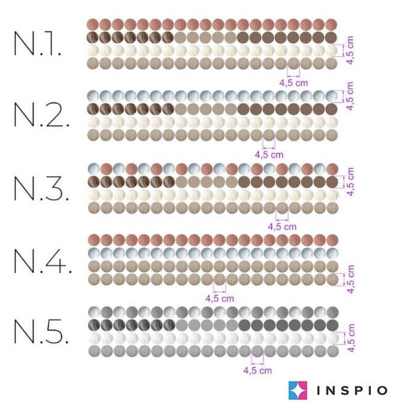 Puntini per la parete nei colori della terra