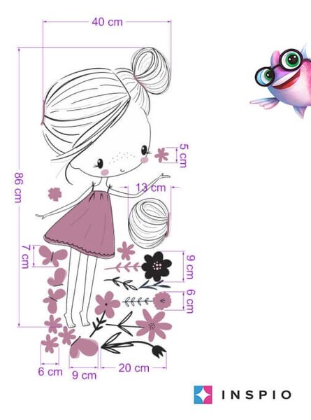 Fata INSPIO in colori pastello con farfalle e fiori