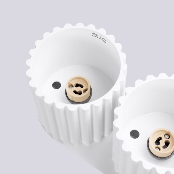 Sollux SL.1780 - Faretto AURA 2xGU10/10W/230V bianco