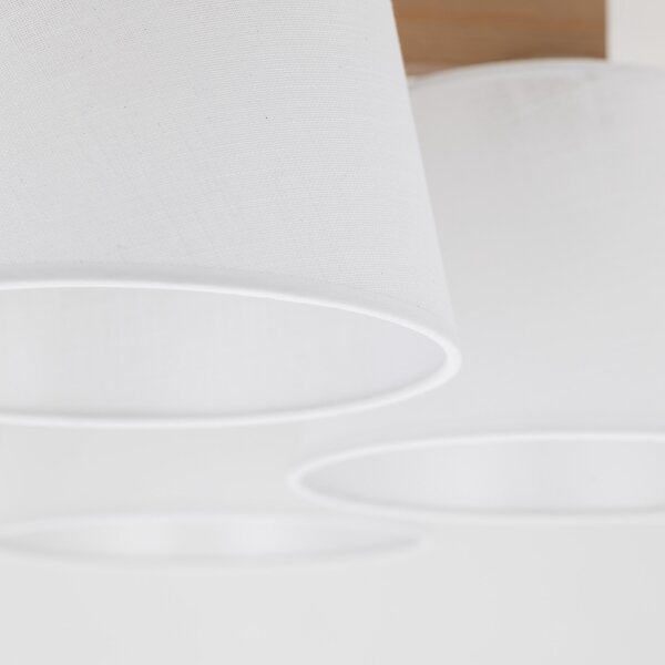 Brilagi - Lampadario a montaggio superficiale LATTE SABIA 5xE27/15W/230V pino/bianco