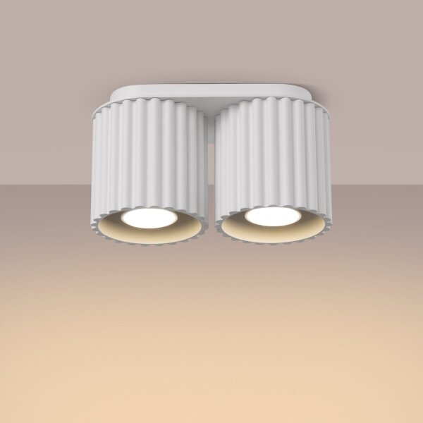 Sollux SL.1780 - Faretto AURA 2xGU10/10W/230V bianco