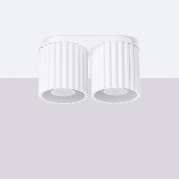 Sollux SL.1780 - Faretto AURA 2xGU10/10W/230V bianco