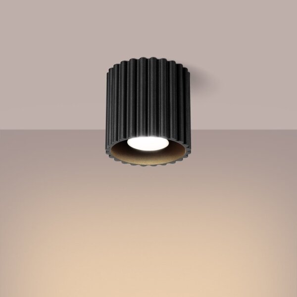 Sollux SL.1784 - Faretto AURA 1xGU10/10W/230V 10 cm nero