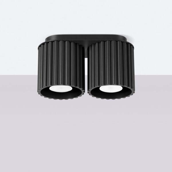 Sollux SL.1785 - Faretto AURA 2xGU10/10W/230V nero