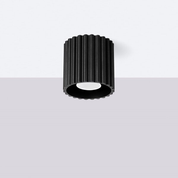 Sollux SL.1784 - Faretto AURA 1xGU10/10W/230V 10 cm nero