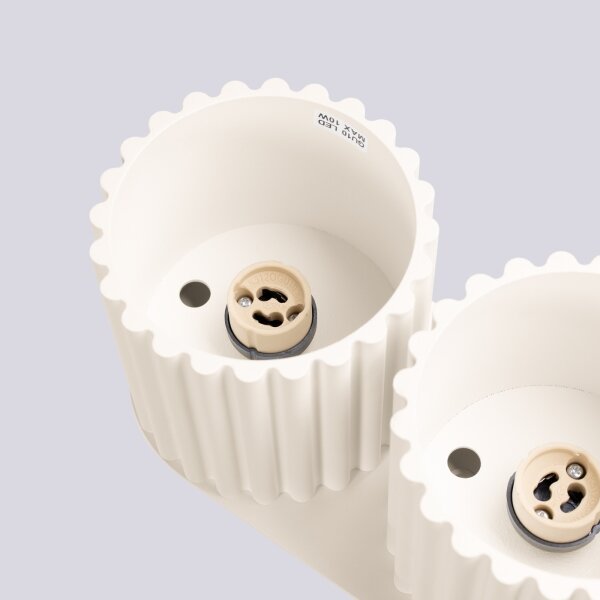 Sollux SL.1790 - Faretto AURA 2xGU10/10W/230V, colore crema