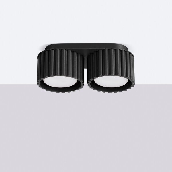 Sollux SL.1788 - Faretto AURA 2xGX53/10W/230V nero