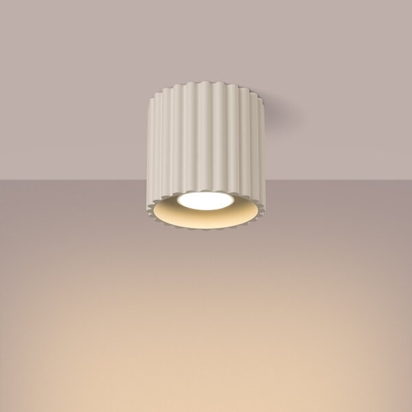 Sollux SL.1789 - Faretto AURA 1xGU10/10W/230V 10 cm colore crema
