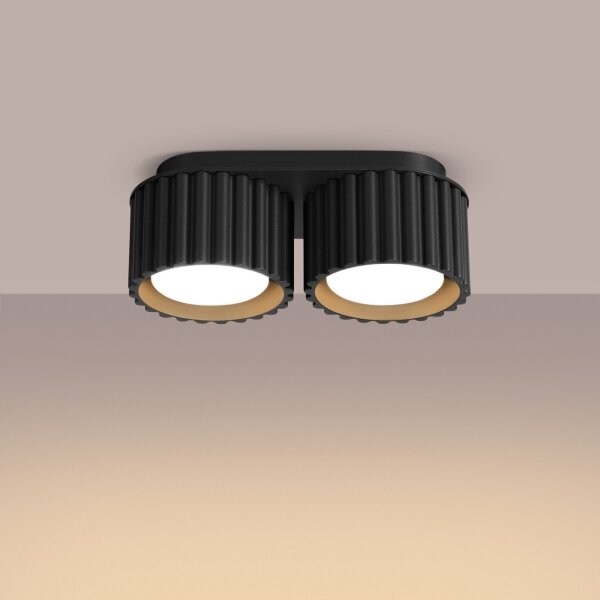 Sollux SL.1788 - Faretto AURA 2xGX53/10W/230V nero