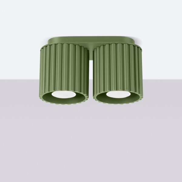 Sollux SL.1795 - Faretto AURA 2xGU10/10W/230V verde