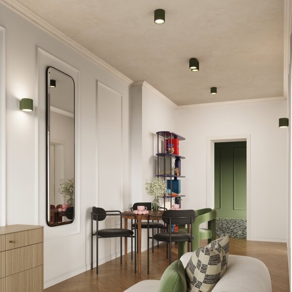 Sollux SL.1794 - Faretto AURA 1xGU10/10W/230V 10 cm verde