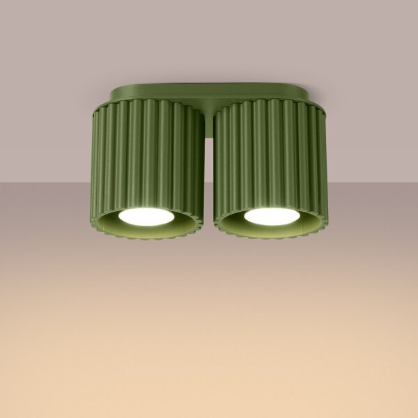 Sollux SL.1795 - Faretto AURA 2xGU10/10W/230V verde