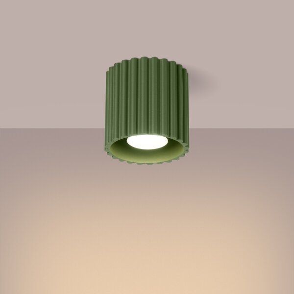 Sollux SL.1794 - Faretto AURA 1xGU10/10W/230V 10 cm verde