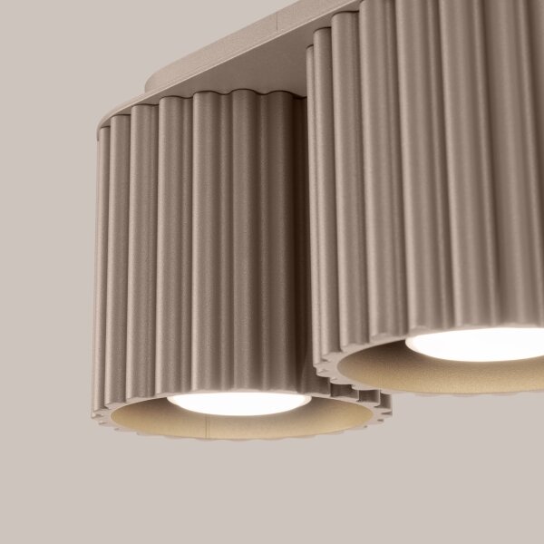 Sollux SL.1815 - Faretto AURA 2xGU10/10W/230V taupe