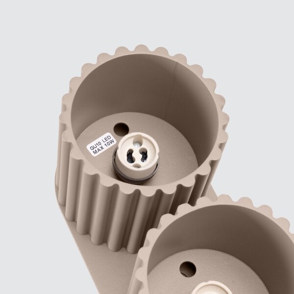 Sollux SL.1815 - Faretto AURA 2xGU10/10W/230V taupe