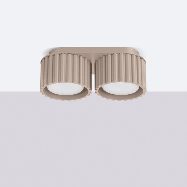 Sollux SL.1818 - Faretto AURA 2xGX53/10W/230V taupe
