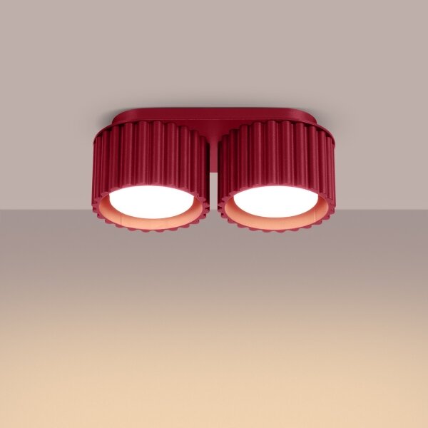 Sollux SL.1823 - Faretto AURA 2xGX53/10W/230V rosso