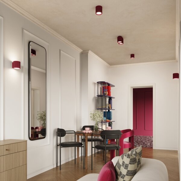 Sollux SL.1821 - Lampada da parete AURA 1xG9/10W/230V rossa