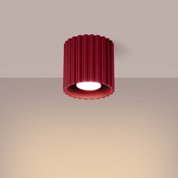 Sollux SL.1819 - Faretto AURA 1xGU10/10W/230V 10 cm rosso