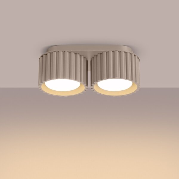 Sollux SL.1818 - Faretto AURA 2xGX53/10W/230V taupe