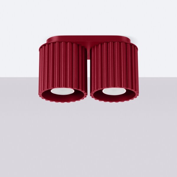 Sollux SL.1820 - Faretto AURA 2xGU10/10W/230V rosso