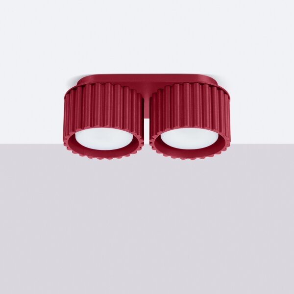 Sollux SL.1823 - Faretto AURA 2xGX53/10W/230V rosso